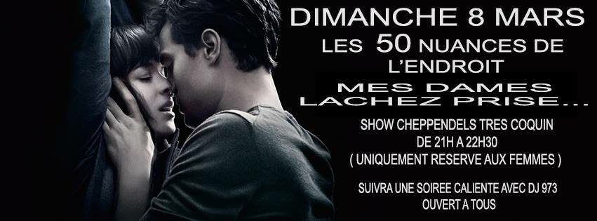 Affiche Ladies Night 50 Nuances de Grey, show chippendales coquin reserve aux femmes en region PACA